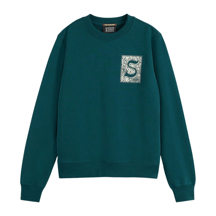Scotch &amp; Soda Chest Artwork Sweatshirt