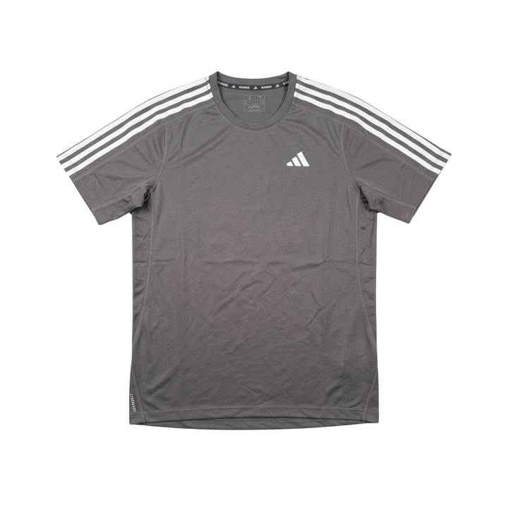 Adidas Own The Run 3-Stripes T-Shirt AEROREADY