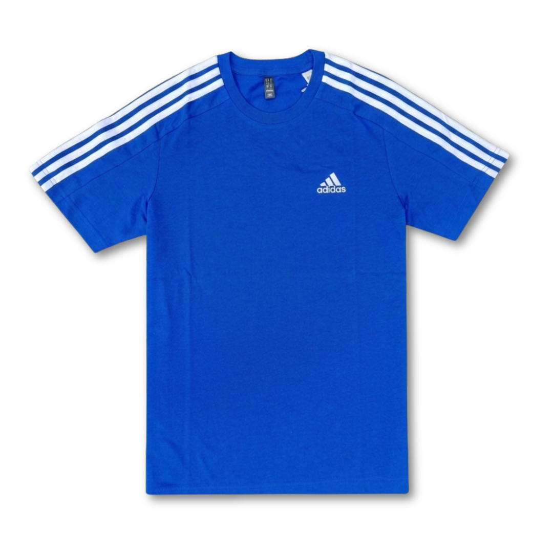 Adidas Essentials Herren T-Shirt Essentials 3 Streifen Blau
