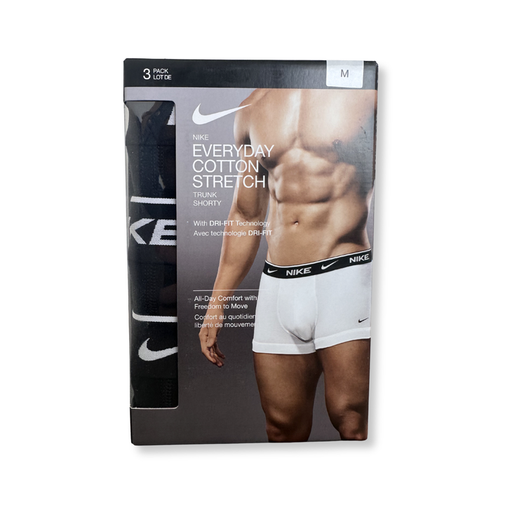 Nike Boxershorts Herren 3er Pack Schwarz – Baumwolle Trunks Unterwäsche Set
