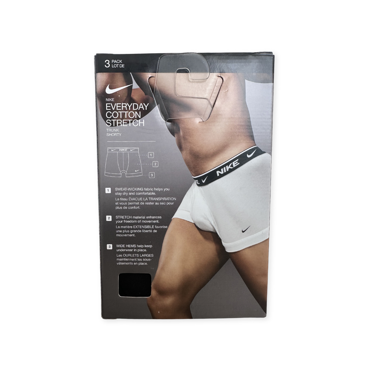 Nike Boxershorts Herren 3er Pack Schwarz – Baumwolle Trunks Unterwäsche Set