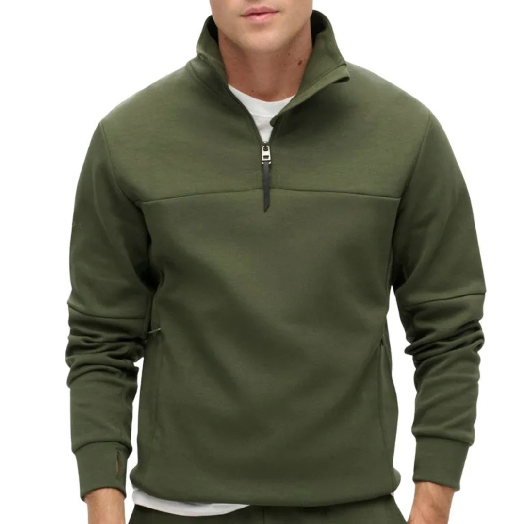 Superdry Tech Half Zip Pullover Grün