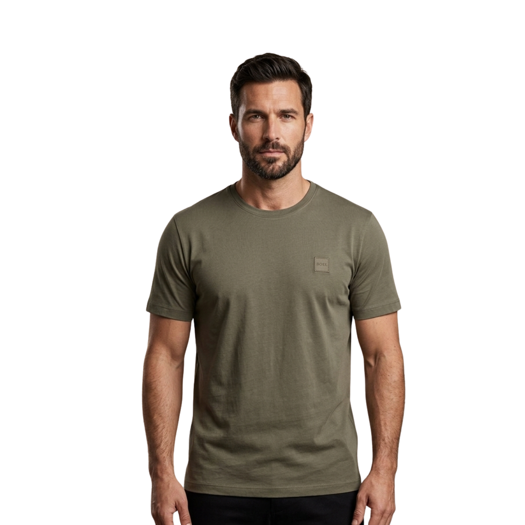 Hugo Boss T-Shirt Herren Olivgrün XXL – Baumwolle Regular Fit