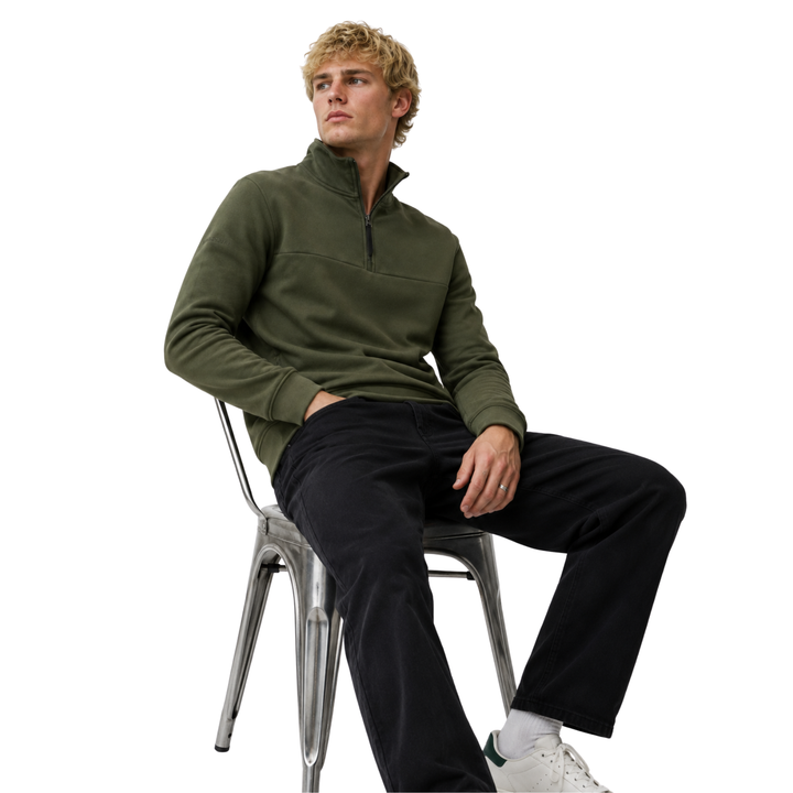 Superdry Tech Half Zip Pullover Grün