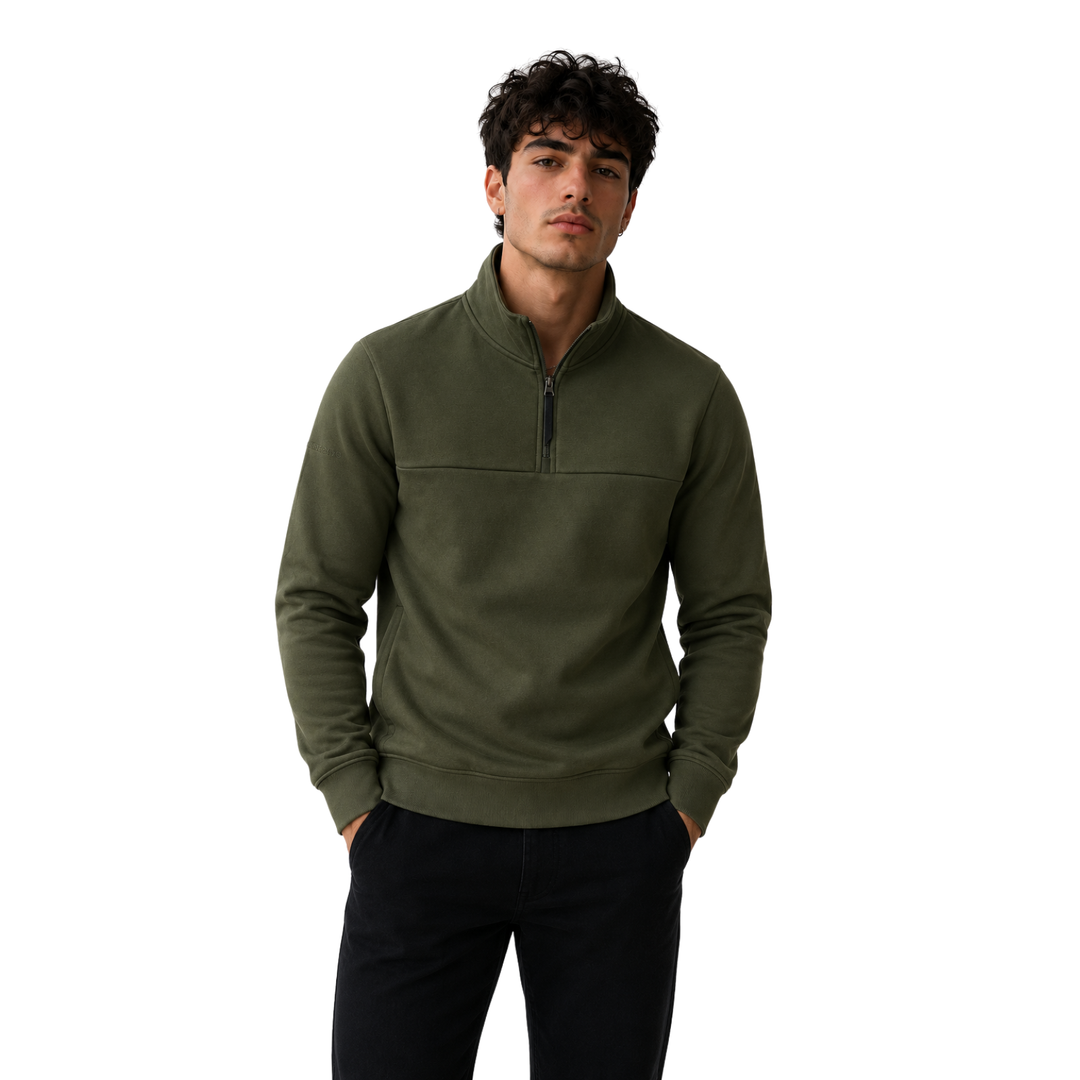 Superdry Tech Half Zip Pullover Grün