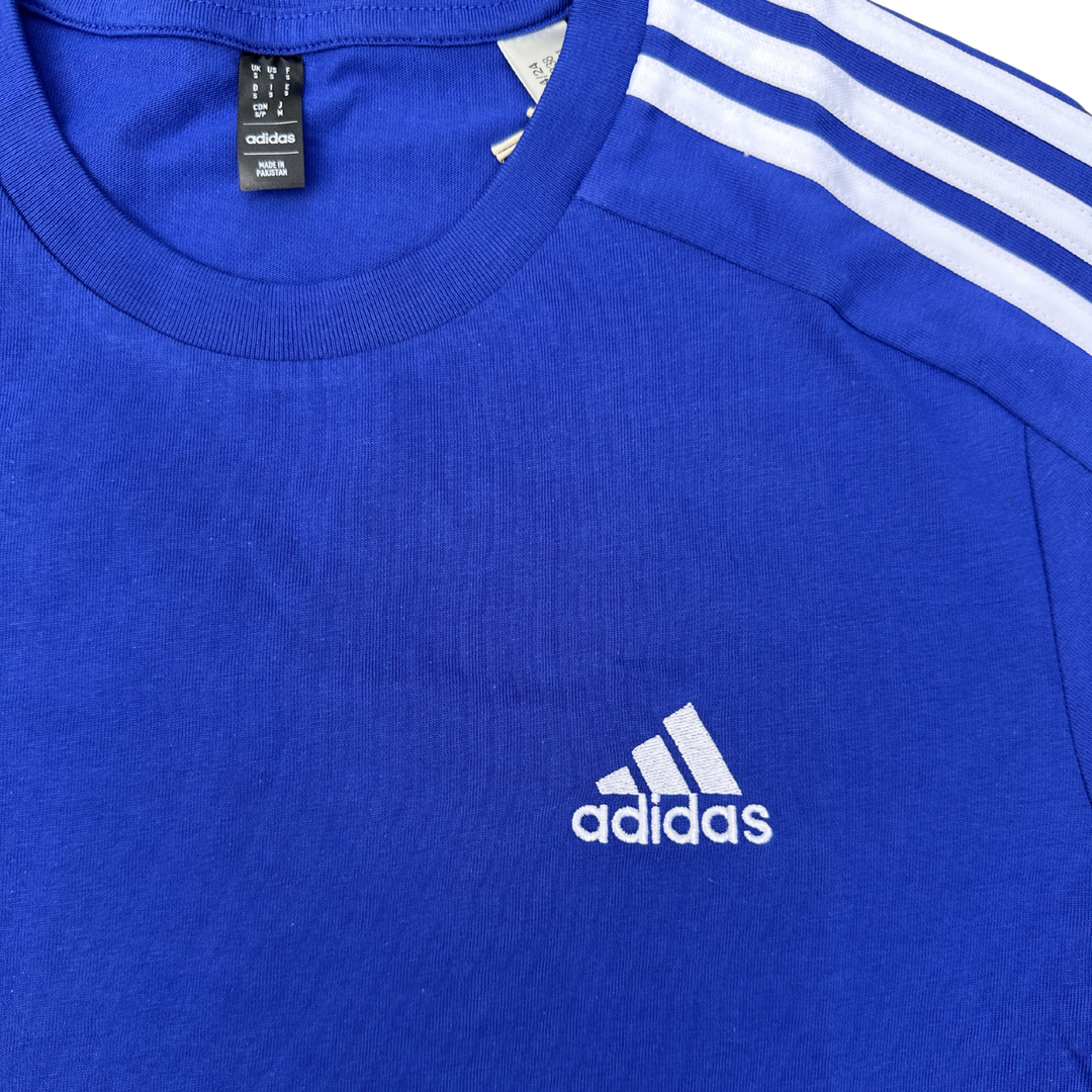 Adidas Essentials Herren T-Shirt Essentials 3 Streifen Blau