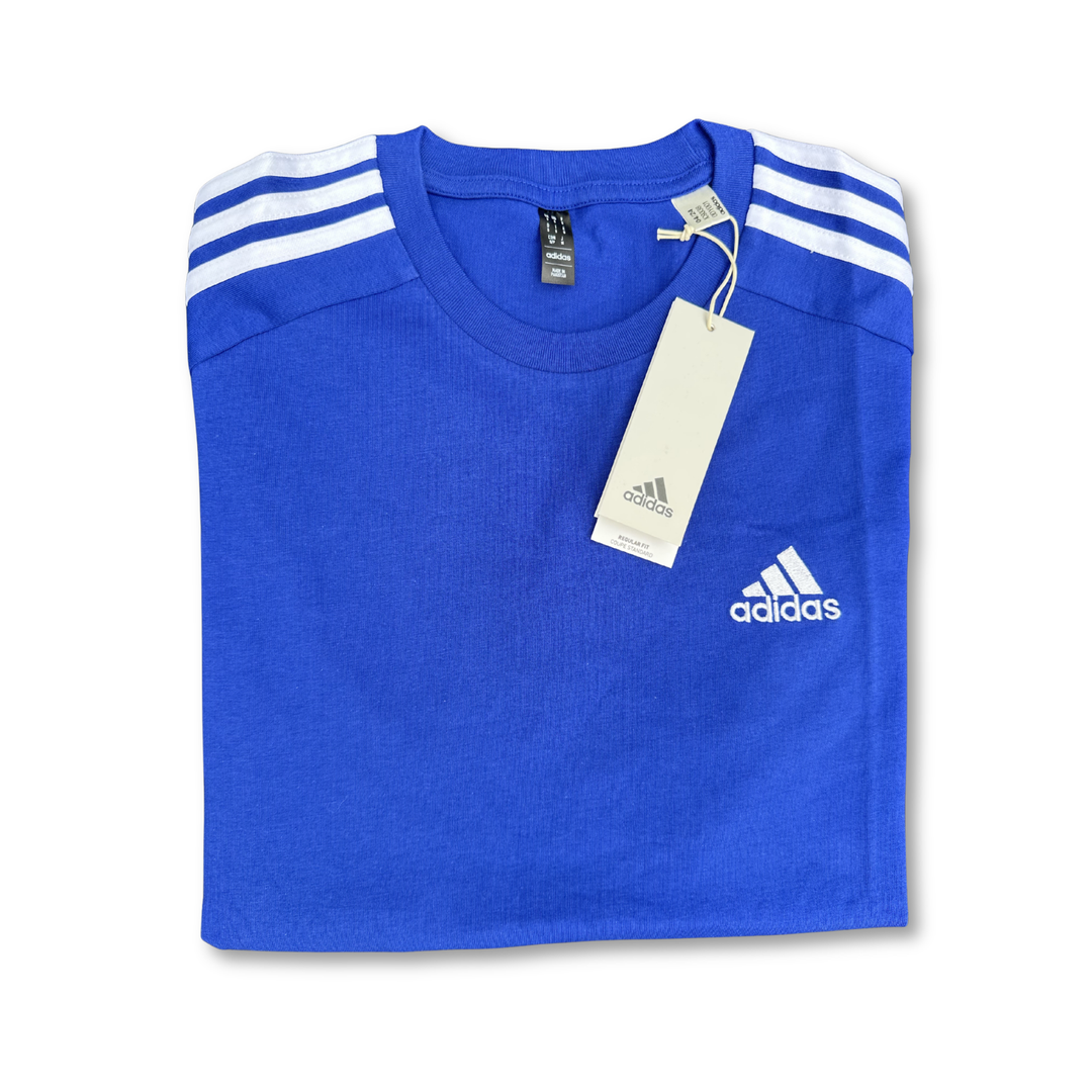 Adidas Essentials Herren T-Shirt Essentials 3 Streifen Blau