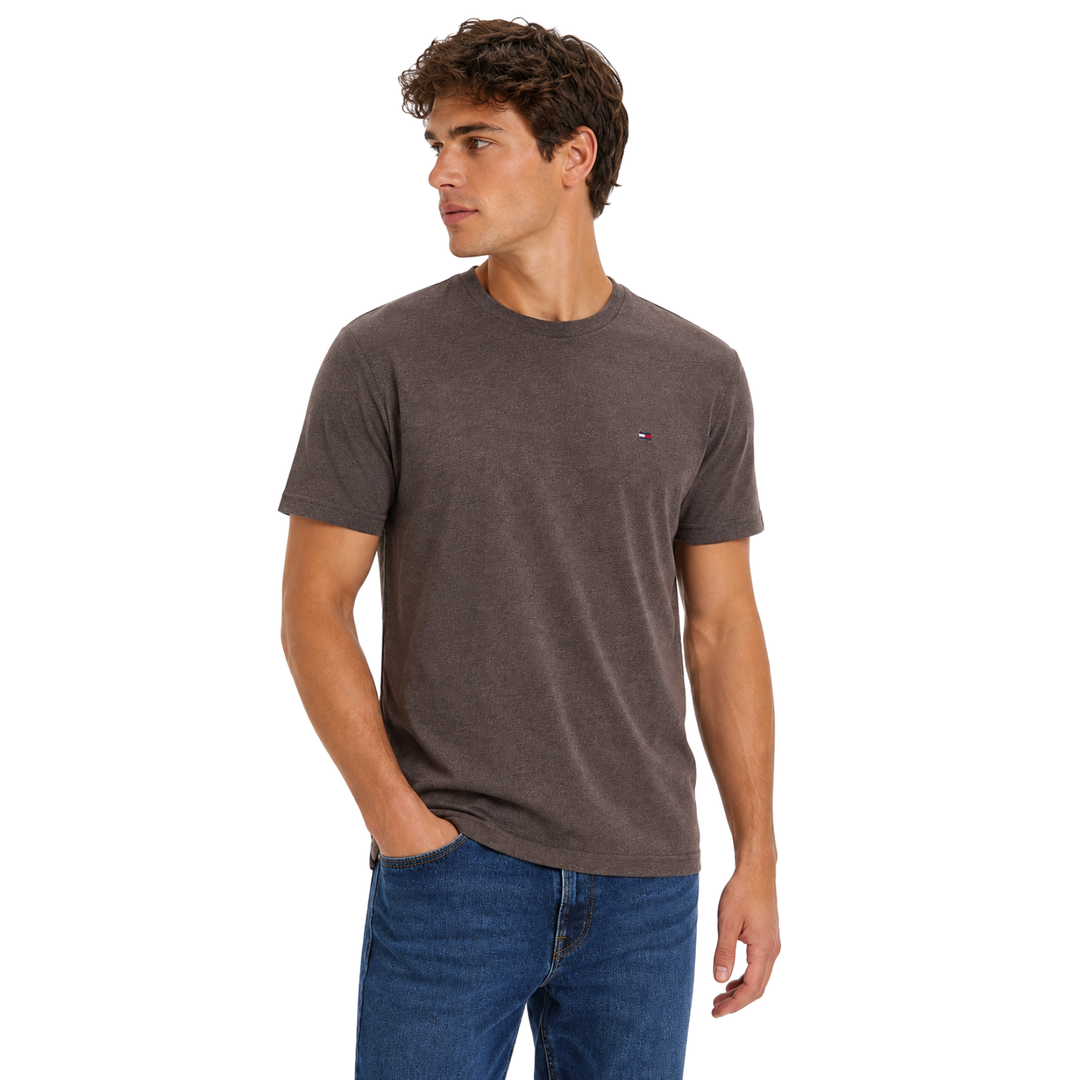 Tommy Jeans JASPE T-Shirt Braun Meliert