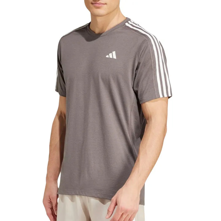 Adidas Own The Run 3-Stripes T-Shirt AEROREADY