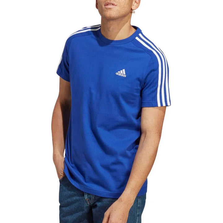 Adidas Essentials Herren T-Shirt Essentials 3 Streifen Blau