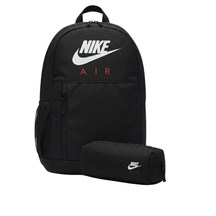 Nike Elemental Kinder Rucksack 21L Schwarz Rot Weiß mit Etui
