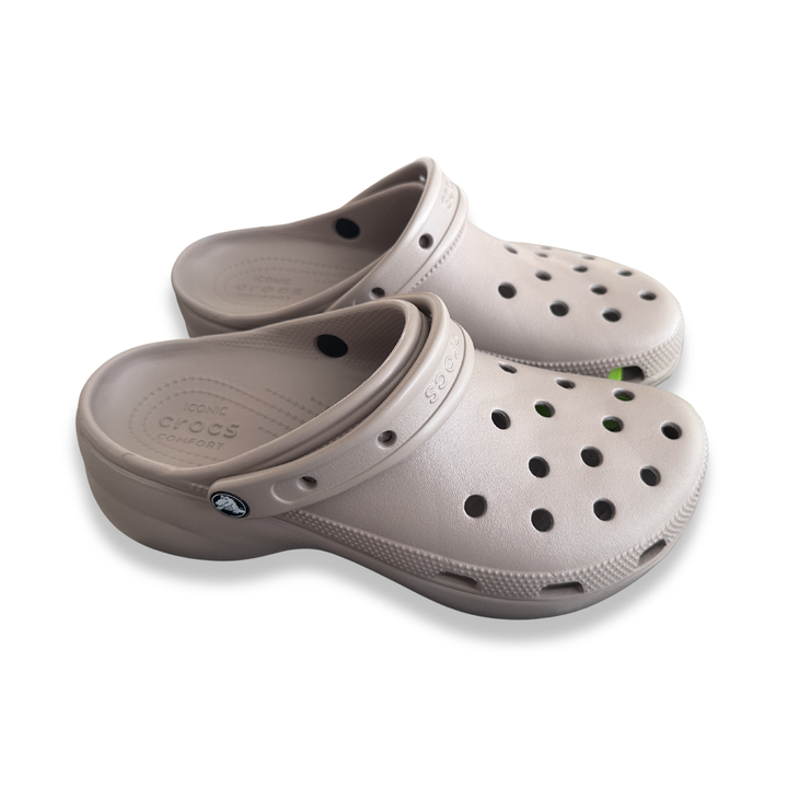 Crocs Classic Platform Clog Damen – Taupe