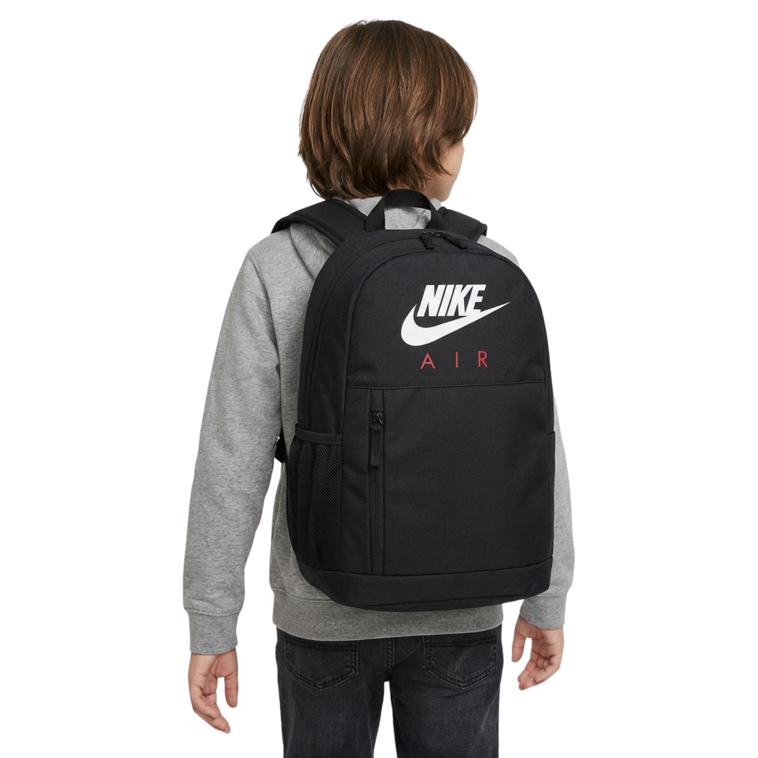 Nike Elemental Kinder Rucksack 21L Schwarz Rot Weiß mit Etui