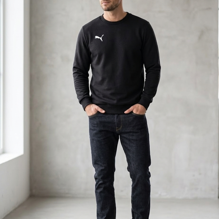 Puma teamGOAL Casuals Crew Neck Sweatshirt Herren Schwarz