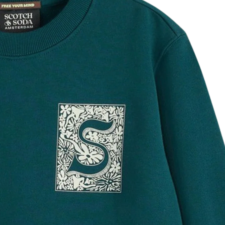 Scotch &amp; Soda Chest Artwork Sweatshirt