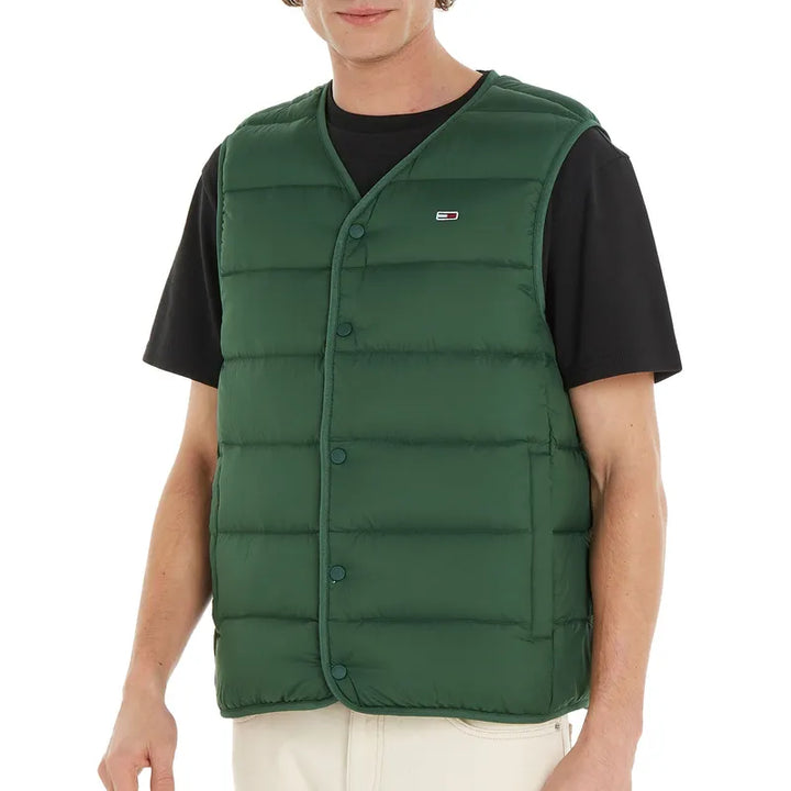 Tommy Jeans Light Down Vest Grün Steppweste